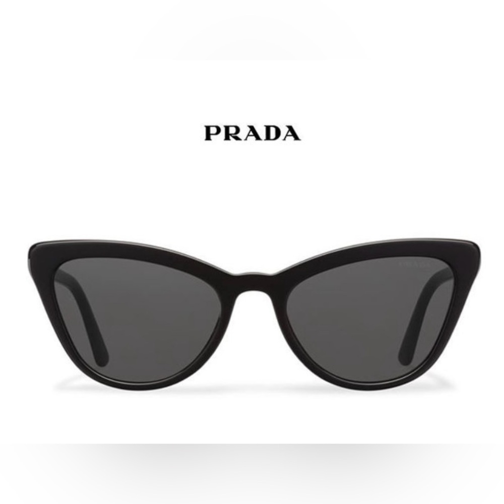 Authentic PRADA Oversized cat eye acetate sunglasses. PRADA SPR 01V black 56mm
